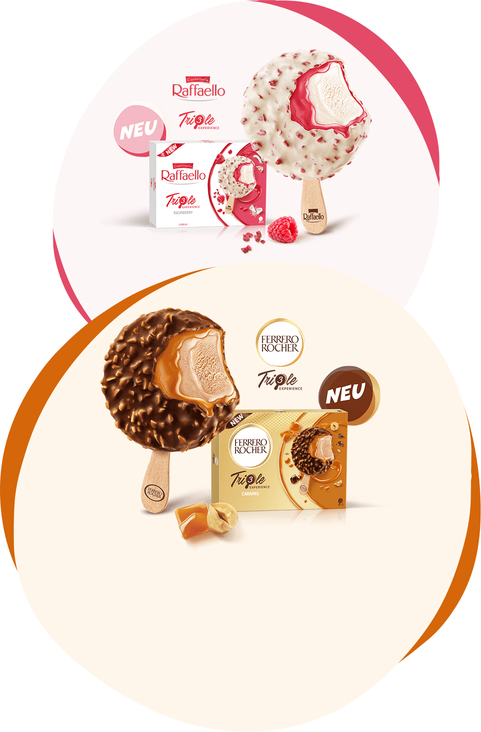 Das neue Raffaello und Ferrero Rocher Triple Experience Eis