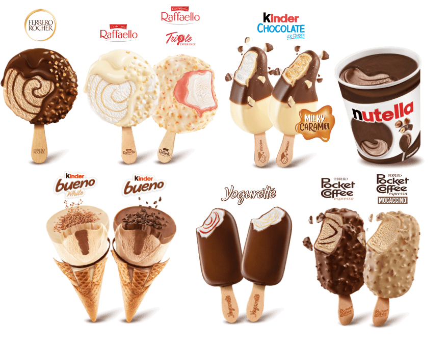 alle Ferrero Eis