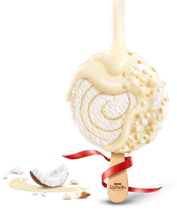 leckeres Raffaello Eis mit Zutaten