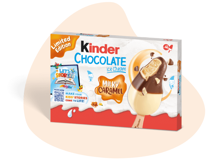 kinder Schokolade Eis Milky Caramel Multipack