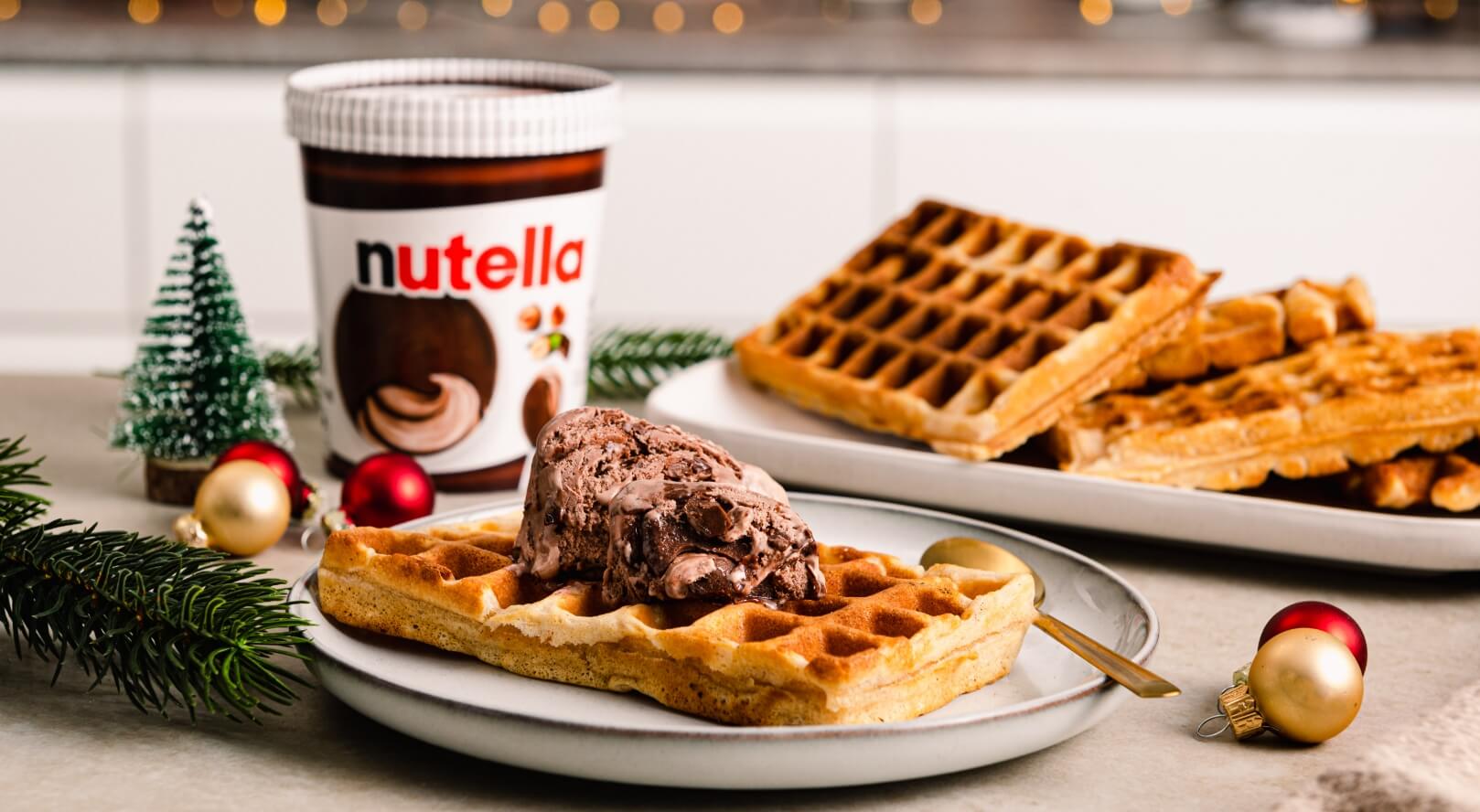 Nutella Eis WINTERWAFFELN MIT