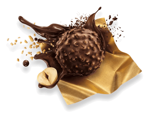 Ferrero Rocher Praline in goldenem Papier